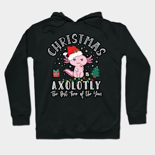 Cute Kawaii Axolotl Love, Christmas is Axolotly the best time of the Year Hoodie